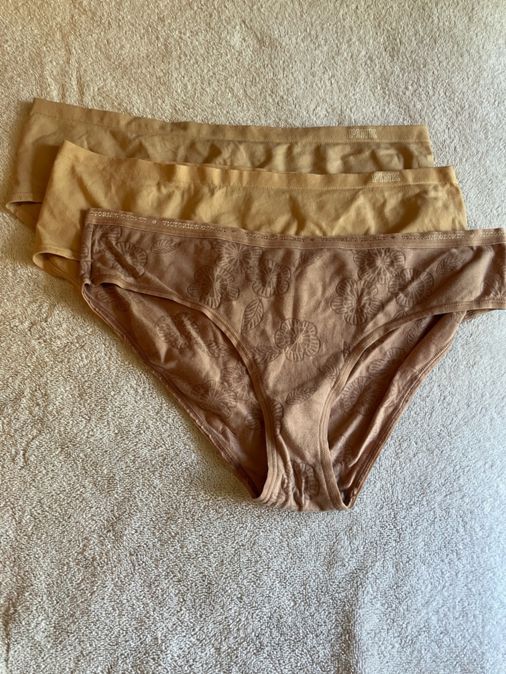 PINK Victoria's Secret Set of 3 neutral panties